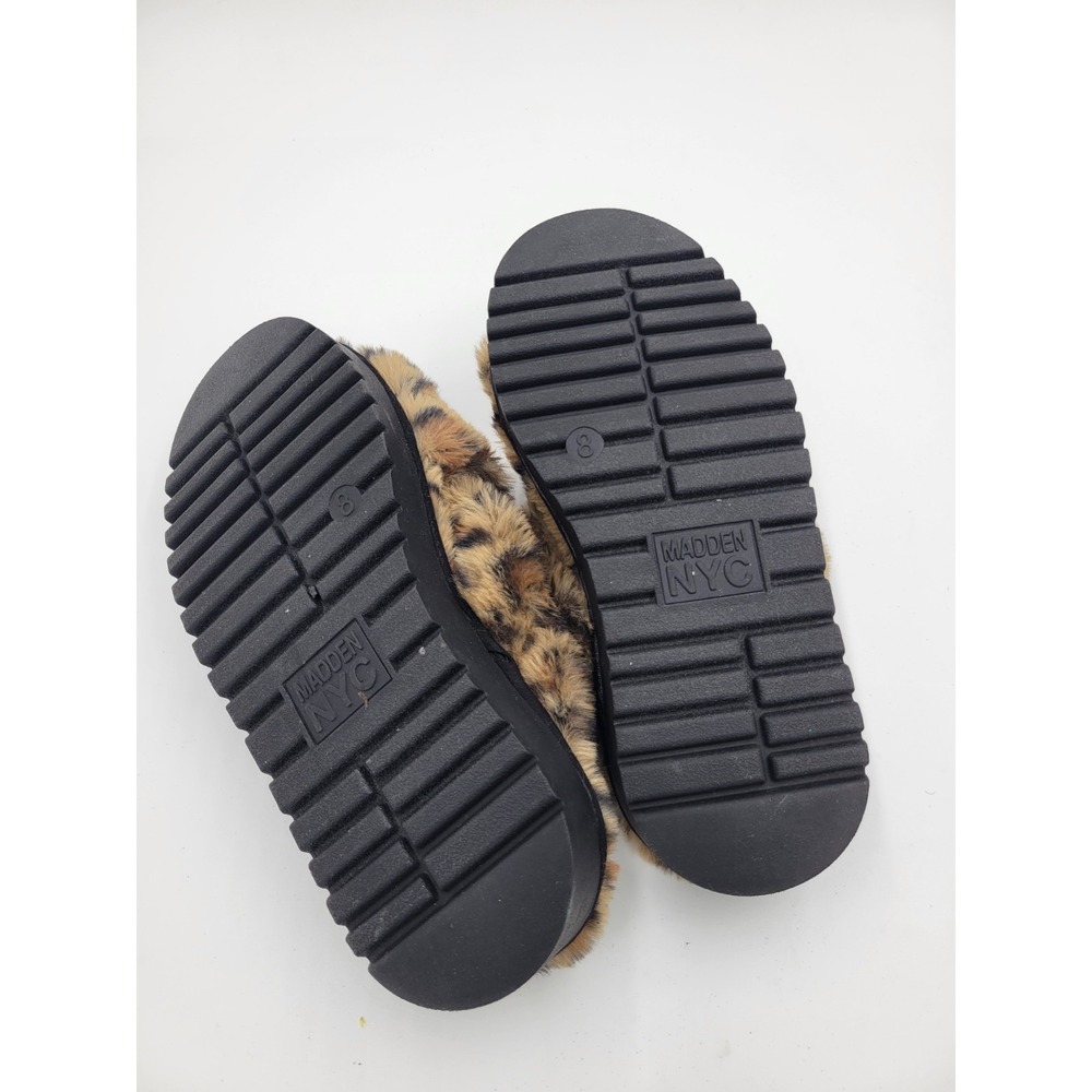 Madden NYC Fuzzy Leopard Slippers Women SZ 8 Brand New Condition - Picture 5 of 7